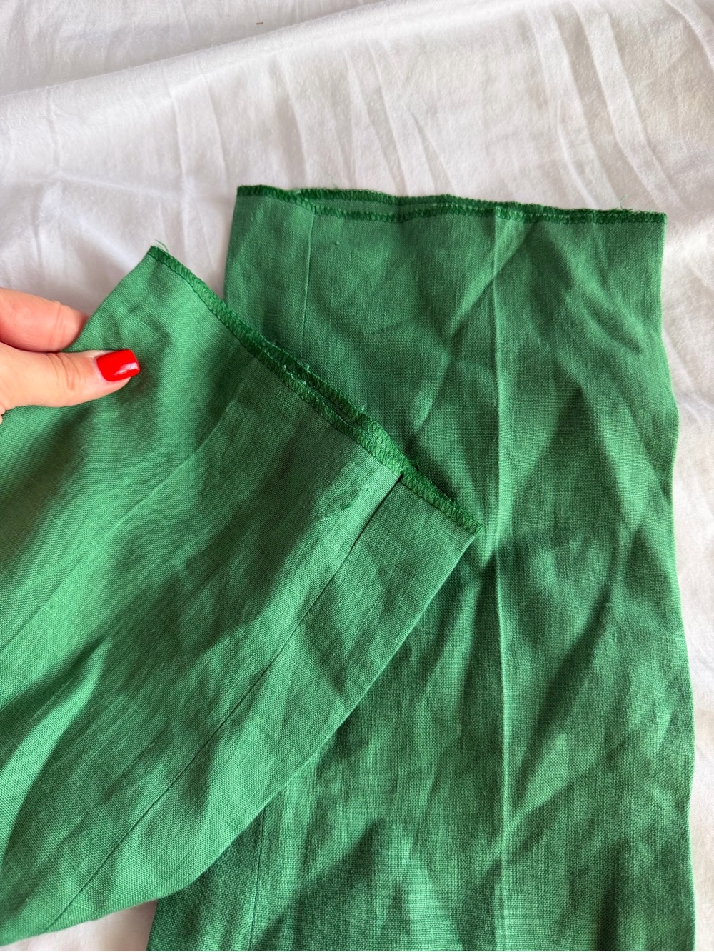 NWT Polo Ralph Lauren Vintage 100% Linen Deadstock Green Pants - Picture 11 of 12